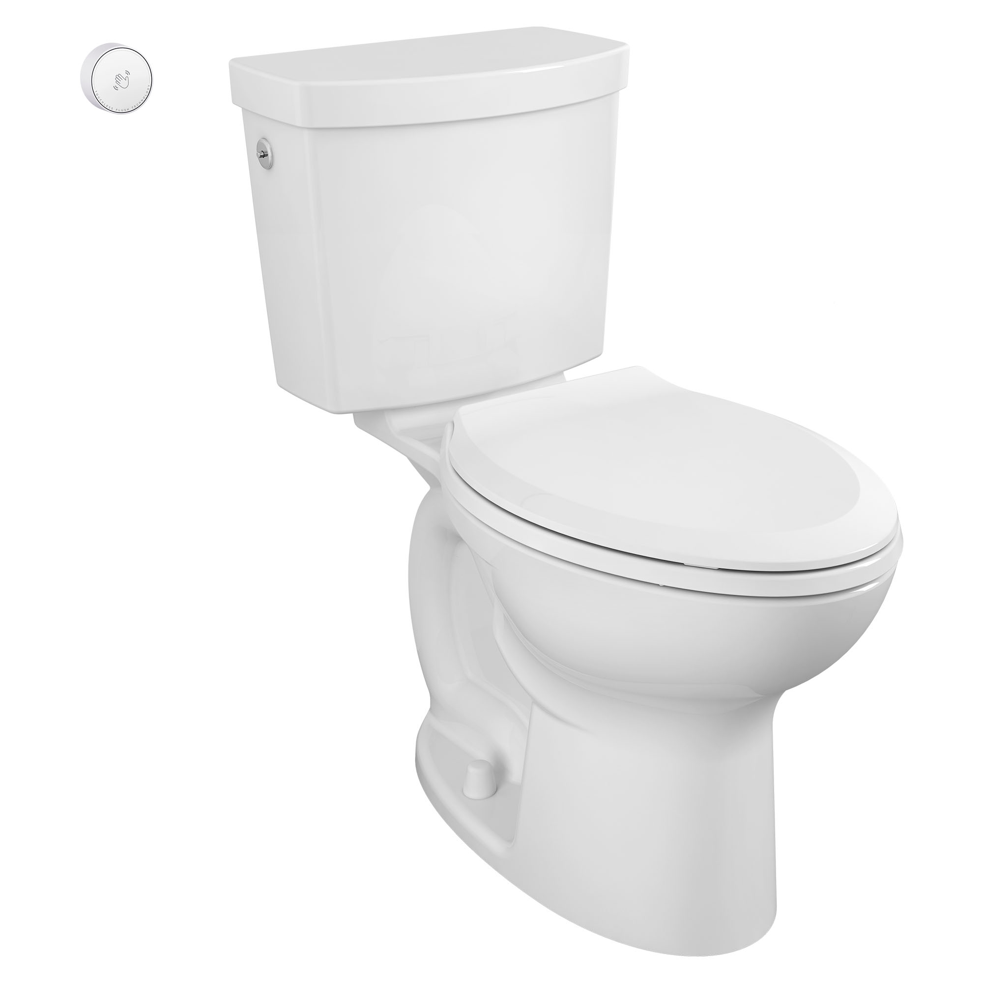 Toilette Cadet à activation sans contact à jupe, 2 pièces, 1,28 gpc/4,8 lpc, à cuvette allongée à hauteur de chaise avec siège